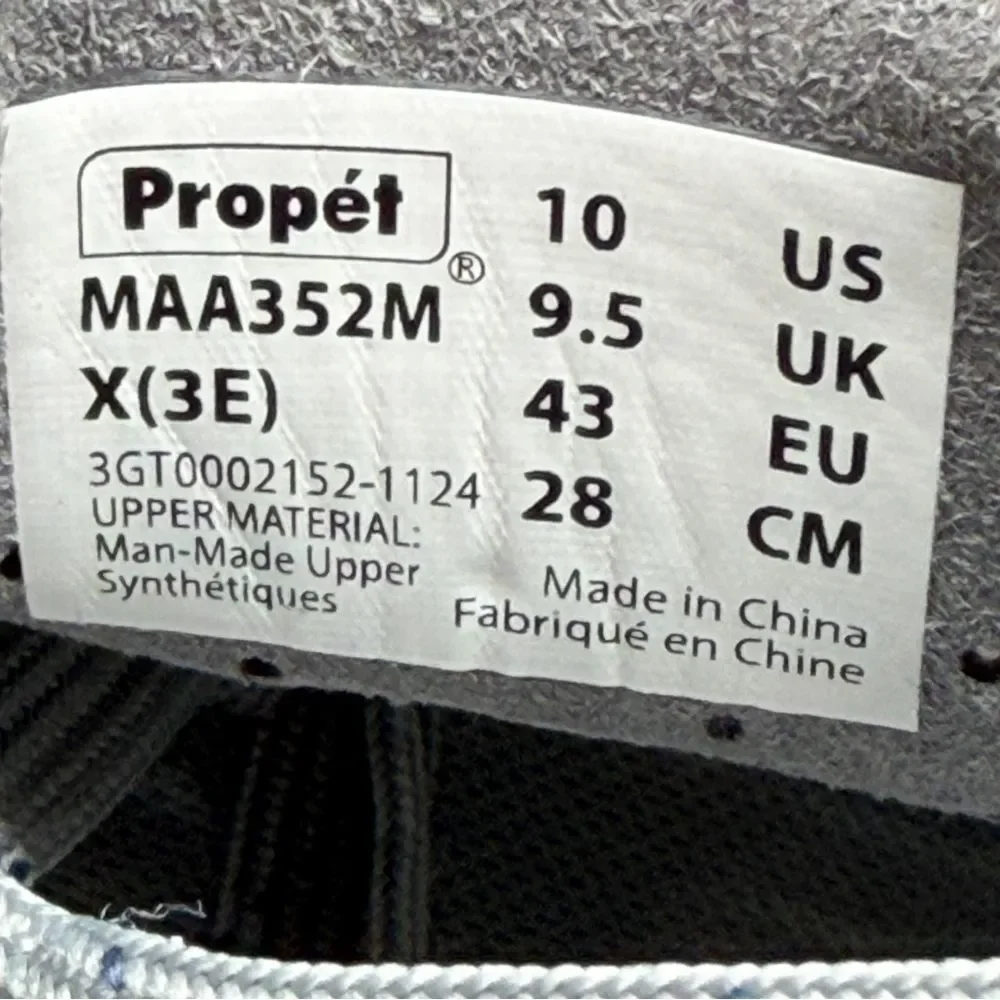 Propet One Evolve Mens Orthotic Walking Sneakers Mesh Gray Blue 10 Xtra Wide NEW